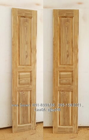 ประตูไม้สักบานเฟี้ยม A41