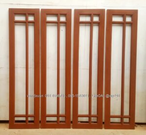 Alternative view of ประตูไม้สักบานเฟี้ยม A45