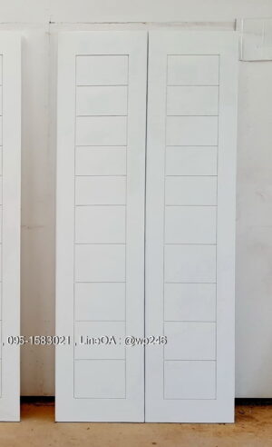 ประตูไม้สักบานเฟี้ยม A48