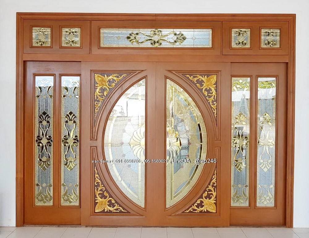 ประตูบานเลื่อนไม้ 4 บาน