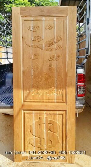 Alternative view of ประตูไม้สักบานเดี่ยว B132