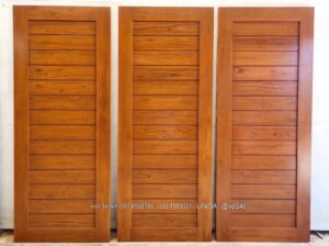 ประตูไม้สักบานเดี่ยวโมเดิร์น