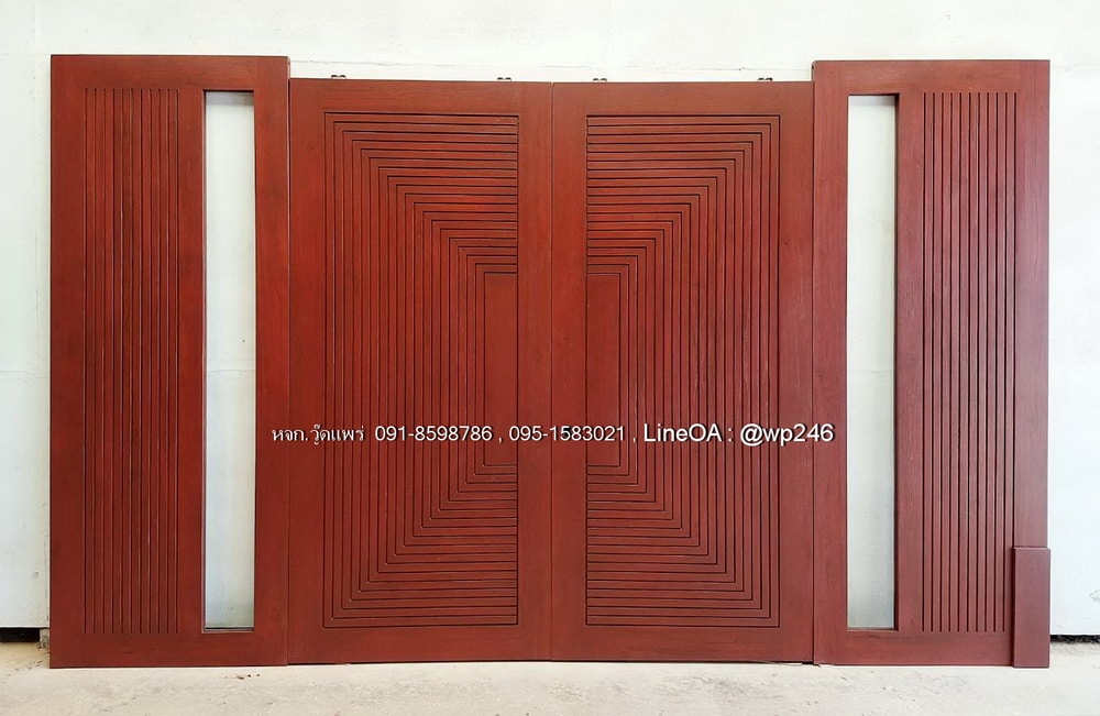ประตูรางเลื่อนไม้