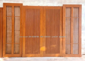 ประตูไม้สักบานเลื่อนโมเดิร์นซี่