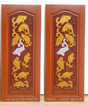 ประตูไม้สักบานเดี่ยว B07