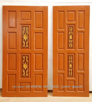 ประตูไม้สักบานเดี่ยว B09