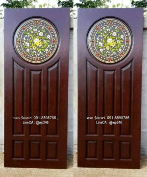 ประตูไม้สักบานเดี่ยว B109