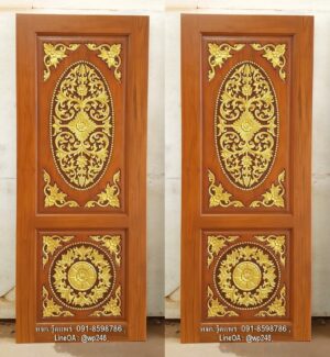 ประตูไม้สักบานเดี่ยว B119