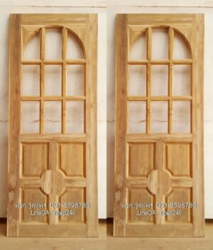 ประตูไม้สักบานเดี่ยว B12