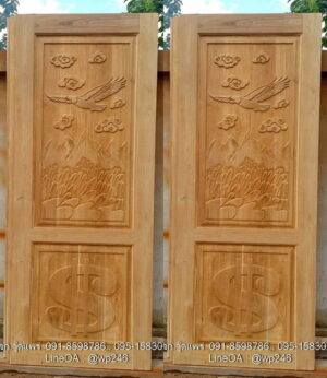 ประตูไม้สักบานเดี่ยว B132