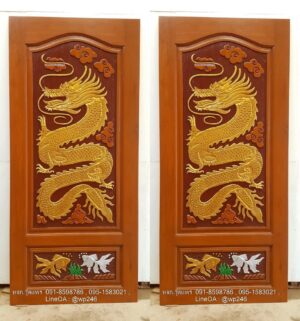 ประตูไม้สักบานเดี่ยว B255