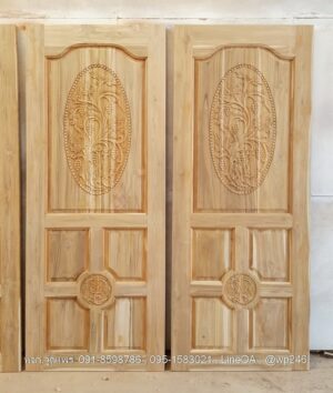 ประตูไม้สักบานเดี่ยว B256