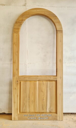 ประตูไม้สักมินิมอล B370