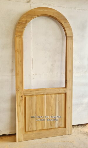 Alternative view of ประตูไม้สักมินิมอล B370